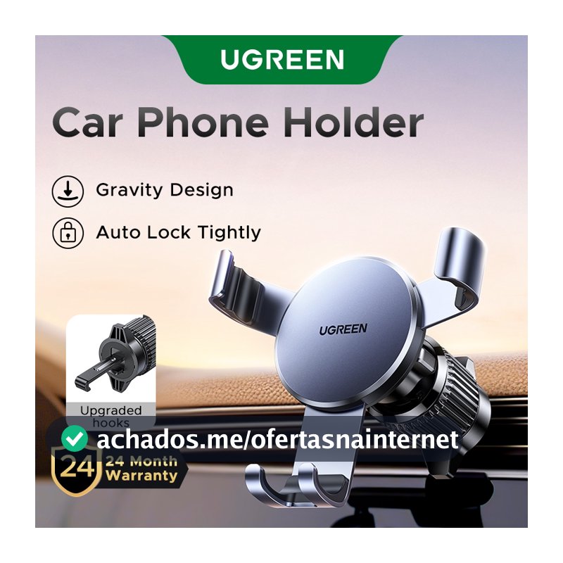 Suporte De Telefone Para Carro UGREEN De Ventilação De Ar No Celular Xiaomi Samsung iPhone 12 13 14