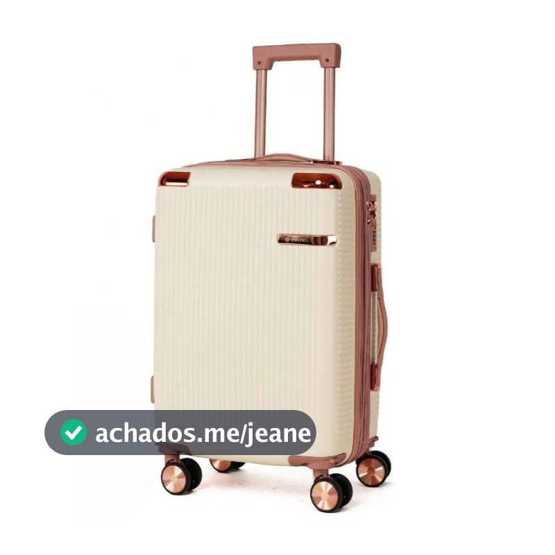 Mala De Viagem Novos Estilos Moda Zíper Duplo Antifurto 4 Roda Gira 360 Grau Fibra Moda