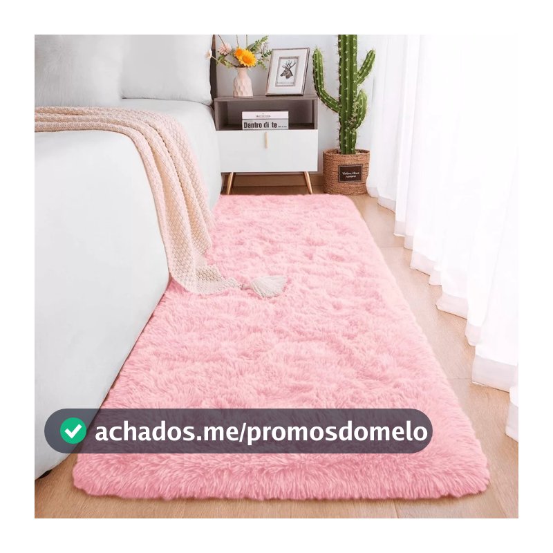 Tapete Passadeira Vários Tamanhos Corredor Quarto Sala Beira de Cama Felpudo Peludo