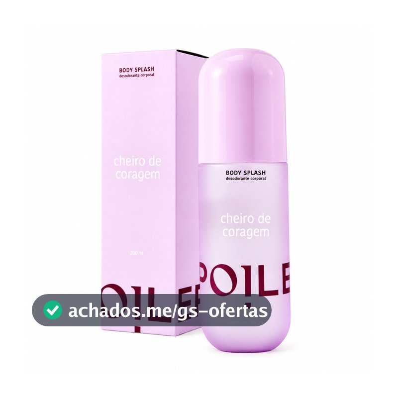 Body Splash Feminino Spoiler Cheiro de Coragem 200ml Fragrância Corporal Marcante para Uso Diário