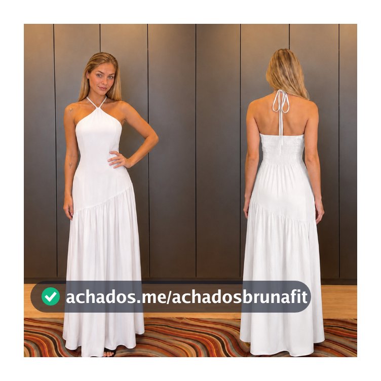 Vestido Longo Feminino com Amarração no Pescoço – Elegante e Confortável