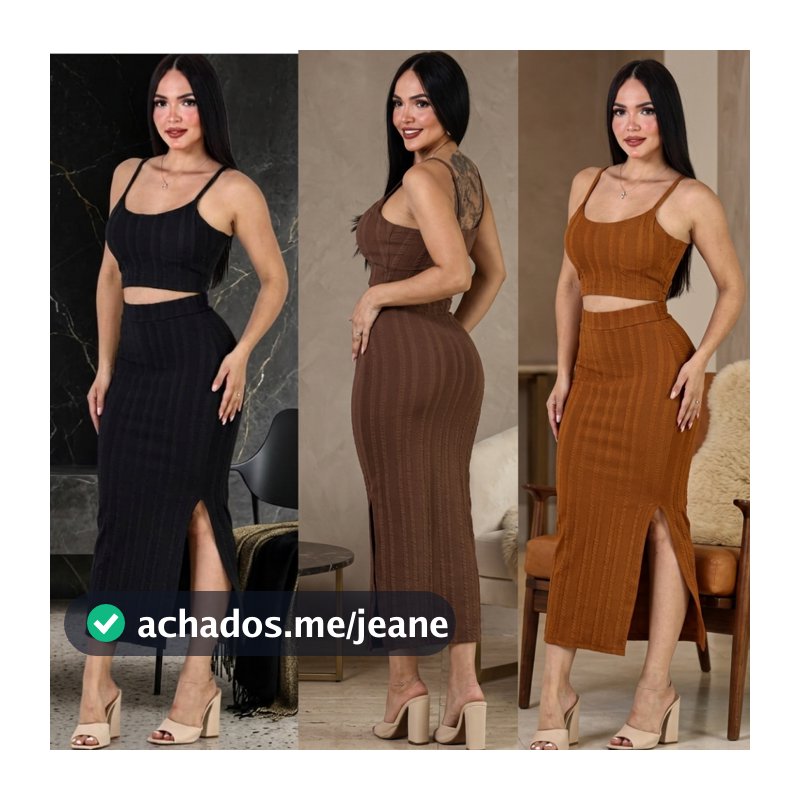 CONJUNTO SAIA LONGO CROPET EN MALHA RIVANA PREMIUN