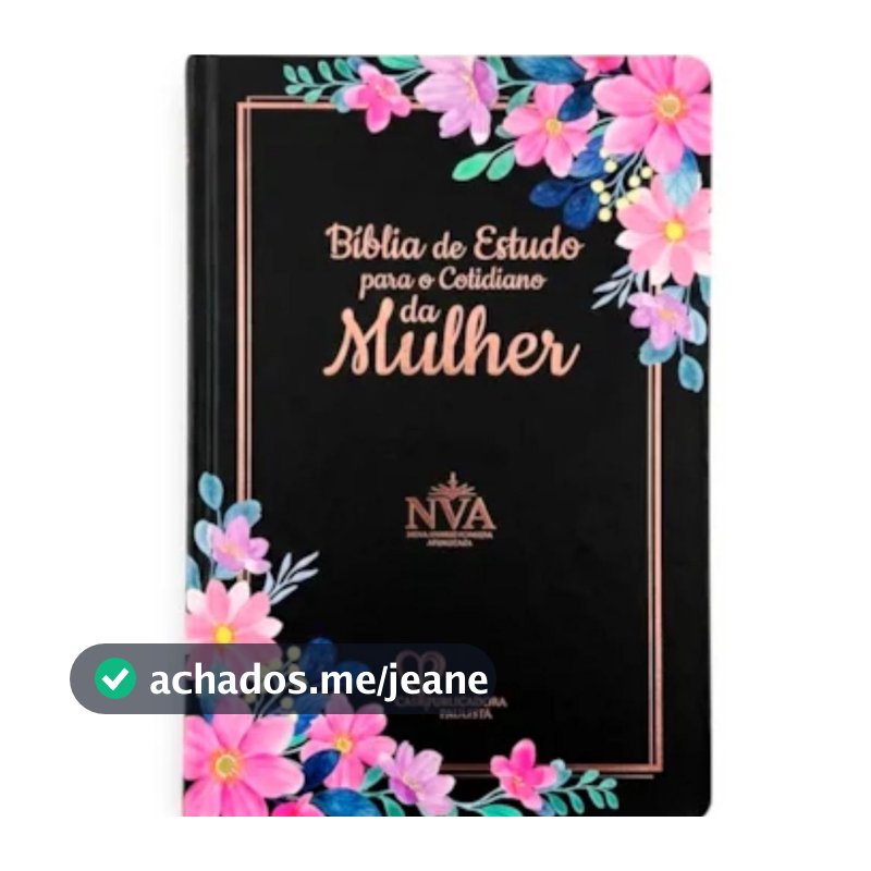 Bíblia de Estudo Para o Cotidiano da Mulher | NVA | Full Collor | Capa Dura Preta