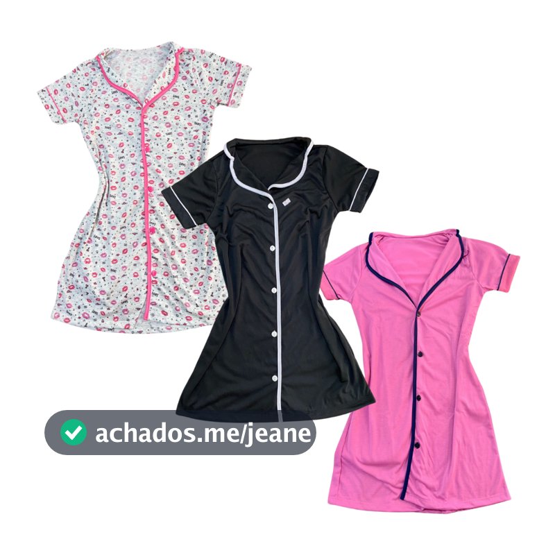 Kit 3 camisolas americana de botão plus size