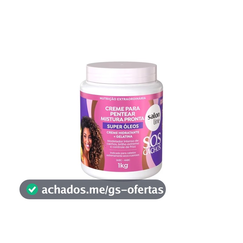 Creme Para Pentear Gel Creme SOS Cachos Super Óleos 1kg