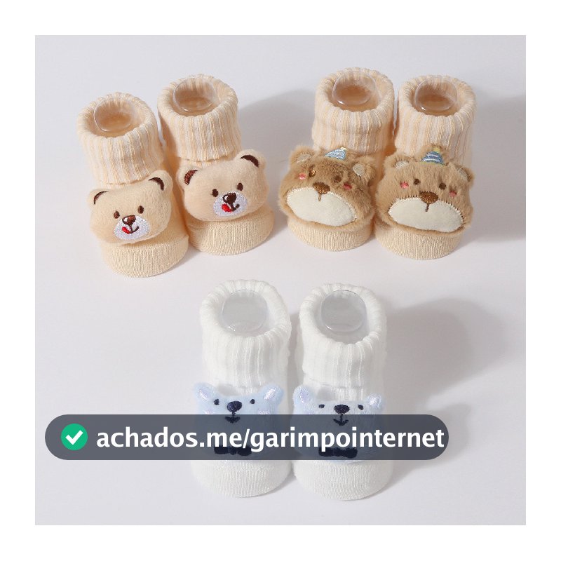 Bebê Dos Desenhos Animados Meias Elásticas De Malha Recém-Nascido Suprimentos Pequeno Urso Boneca Bichinhos 3D