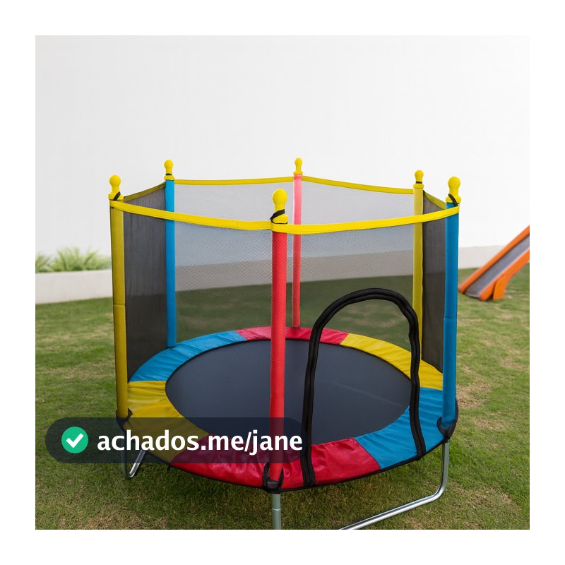 Pula Pula Cama Elástica Infantil Trampolim Playground Desmontável Eloria 1,20 altura X 1,40 largura x 1,40 diâmetro