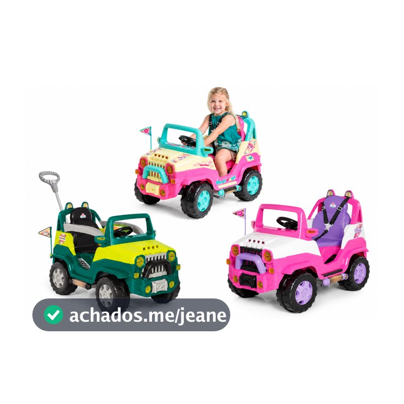 Carrinho De Passeio Diipi Infantil Com Empurrador Jeep Com Pedal Criança Divertido Premium Calesita
