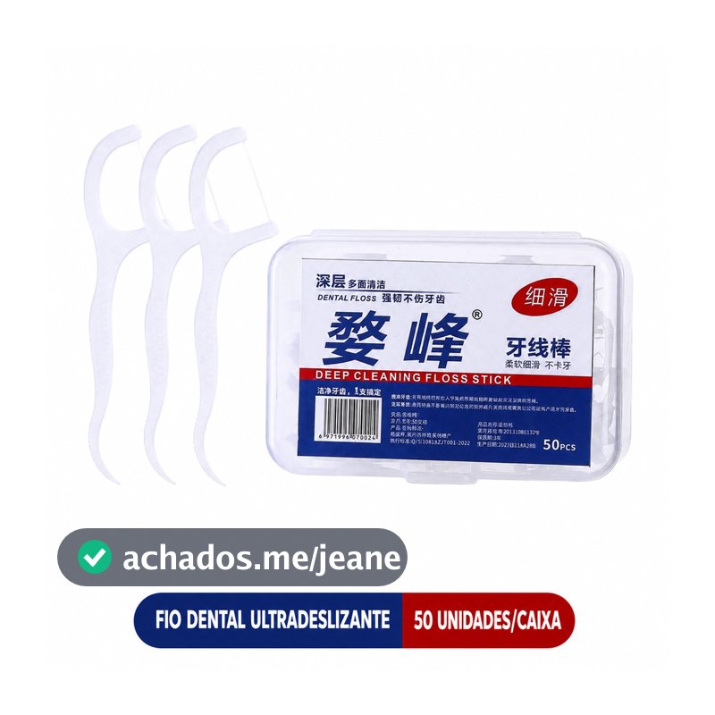 KIT 50PÇS Fio Dental Picks Palitos Dentes Vara Dente Escova De Limpeza Interdental Pick Oral Higiene Cuidado