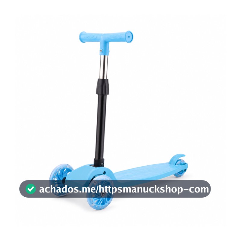 Patinete Infantil 3 Rodas Dobrável Guidão Ajustável 3+ Anos - Azul