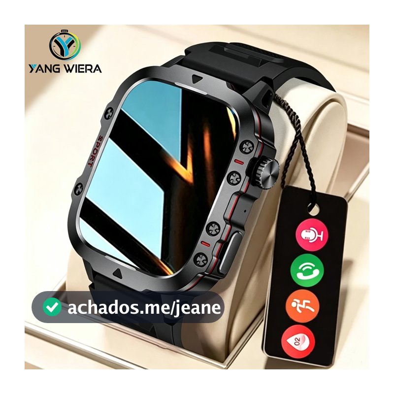 Envio local YANG WIERA Relógio Esportivo Militar Smart Watch IP67 À Prova D'água Anti-Queda Relogio Exterior Durável