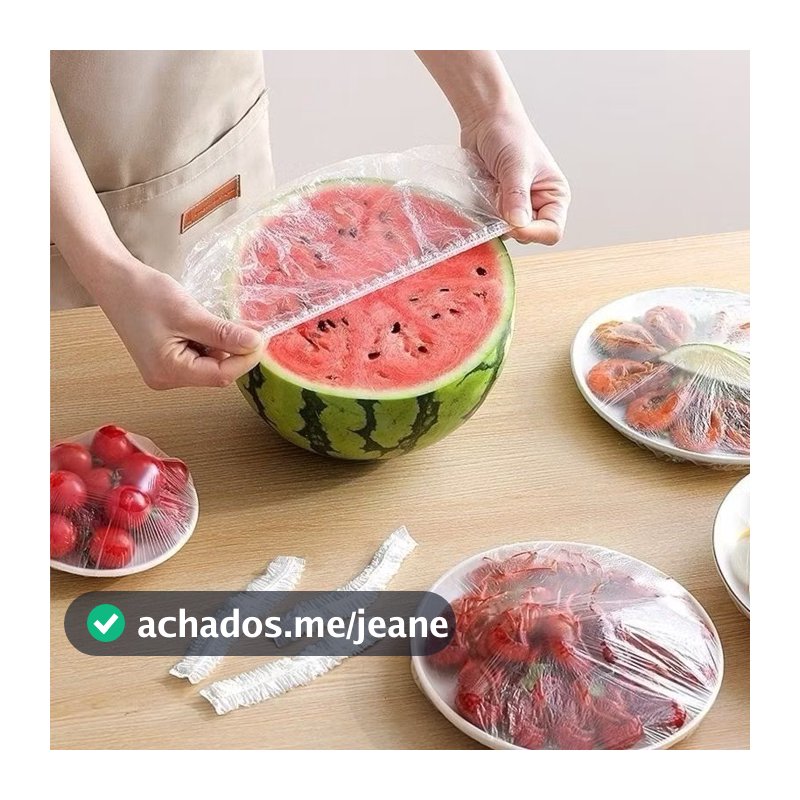 Novo Kit Com  Capas Elásticas Descartáveis Para Alimentos Vedação Frescor Cozinha Multiuso