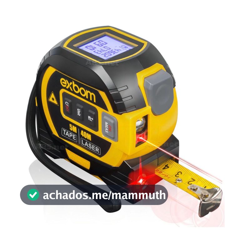 Trena Digital 3 em 1 com Função nivel a laser 4D 40M Com Visor LCD Inteligente