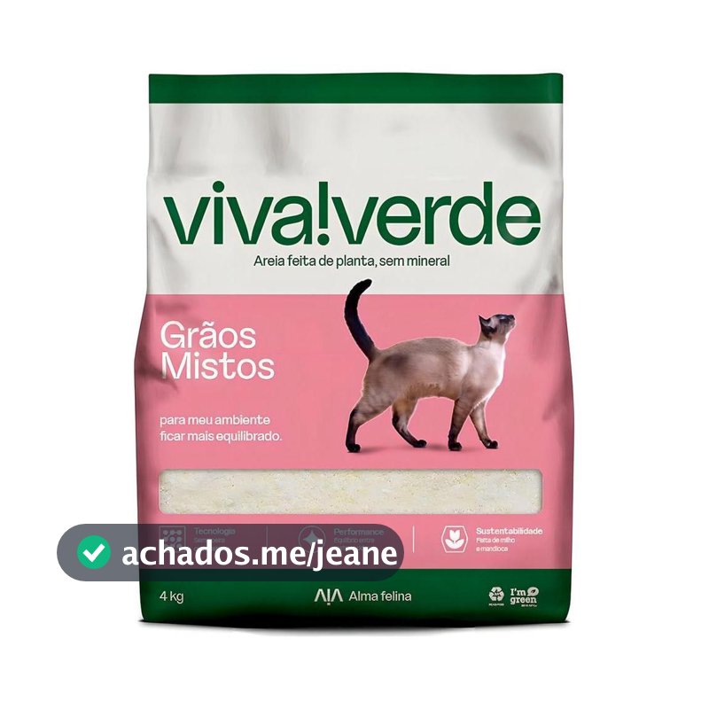 Areia Gatos Vida Descomplicada 4Kg Viva Verde
