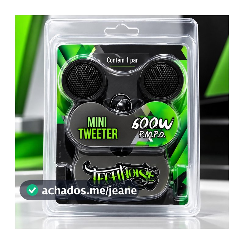 Mini Tweeter de Painel Automotivo 600w Porta Coluna Tampão 4 Ohms Tweter 80w Rms