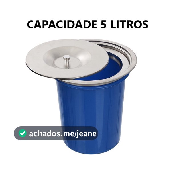 Lixeira De Embutir Para Pia Bancada 5 Litros Aço Inox 304