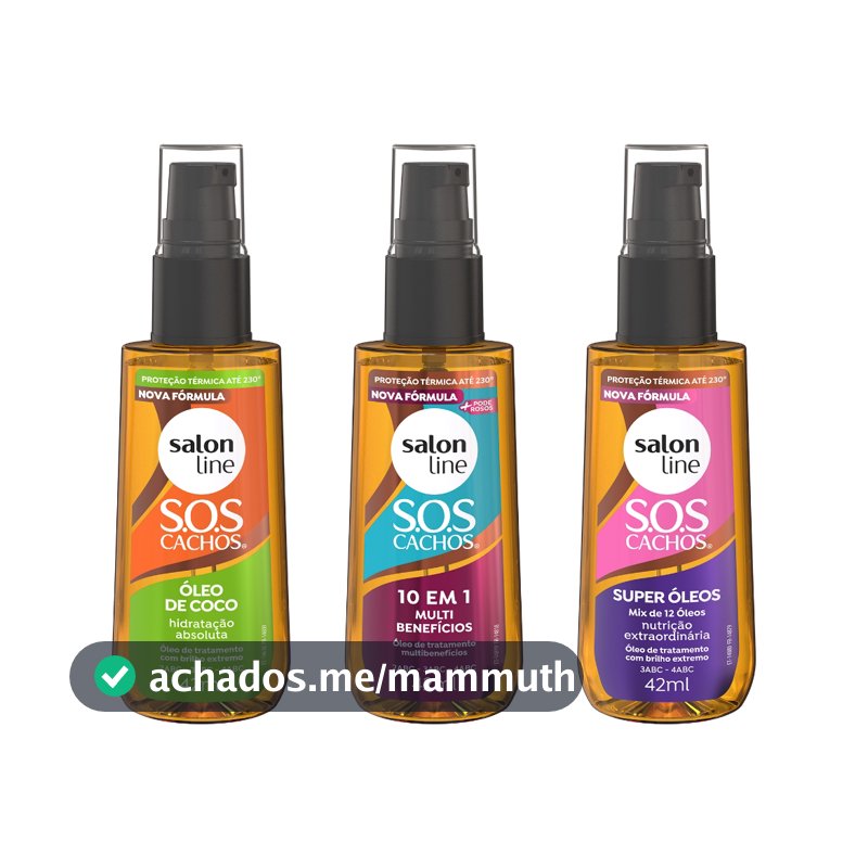 Kit com 3 Óleos de Tratamento Coco, Super Óleos e Multibenefícios
