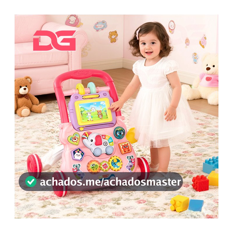 Andador Infantil Empurrador Infantil Educativo Musical Empurrador Quadro Magico Educativo Bebê P20