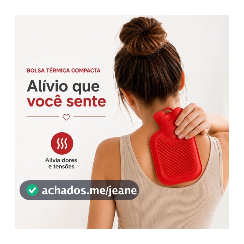 Bolsa Térmica de Água ou Gelo Compressa Frio Quente – Alívio para Cólica, Dor Muscular, Febre, Pós-operatório – Pequena