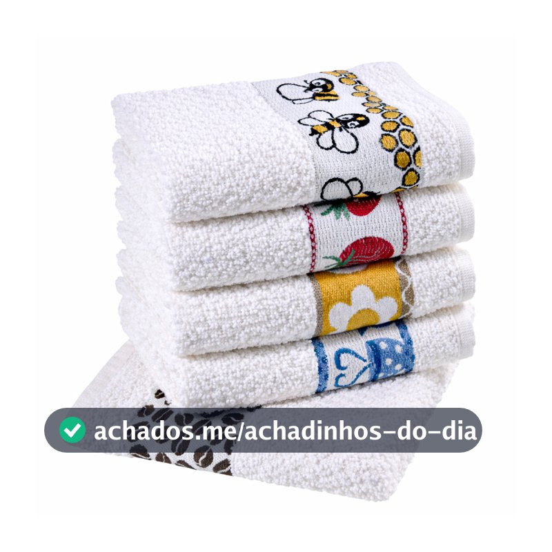 Kit com 10 Toalhas de Louça Alta Absorção Algodão Detalhe em Jacquard Cozinha Copa