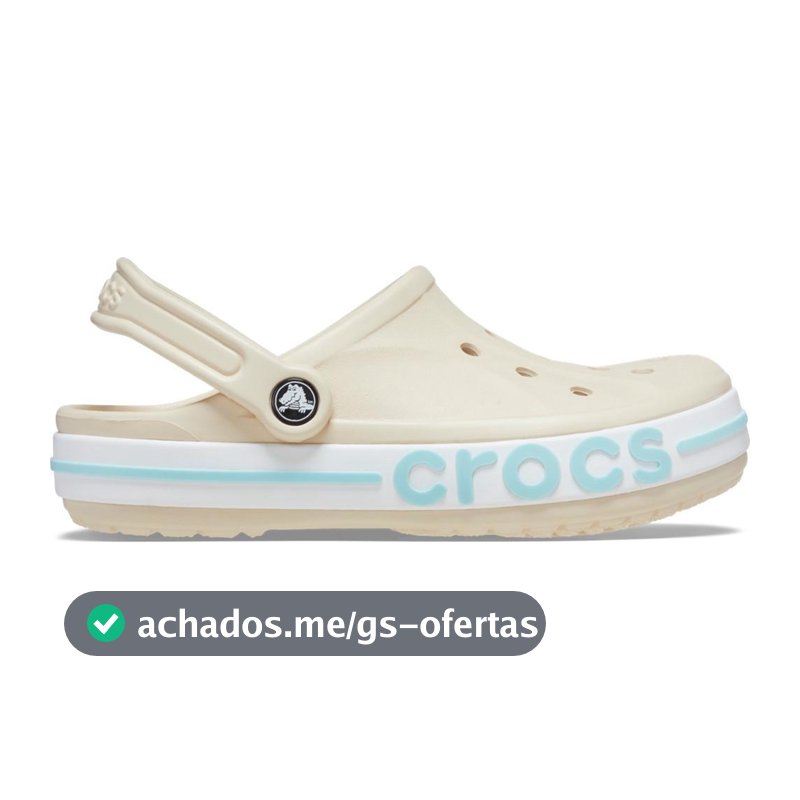 Sandália crocs bayaband clog winter white/multi