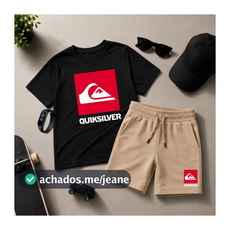 Kit Infantil Camiseta e Short Moletinho + Brinde Grátis Promoção de Lançamento Moda Verão