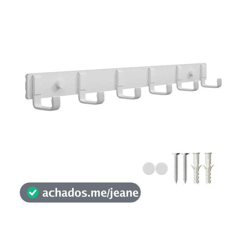 Cabideiro Cabide De Parede Suporte 6 Ganchos Closet