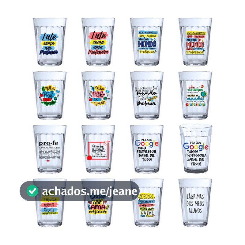 10 Copo Americano Dia dos Professor Professora 190ml Cerveja Restaurante - Envio Rápido Atacad