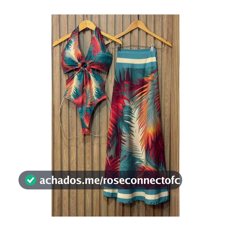 Kit Conjunto Body Maiô E Pareô Saida De Praia Premium Saída de banho Body Maiô