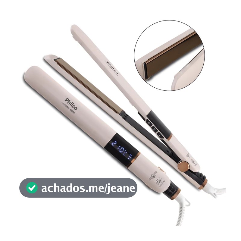 Prancha Titanium Chrome Rose Bivolt PPR10 Philco