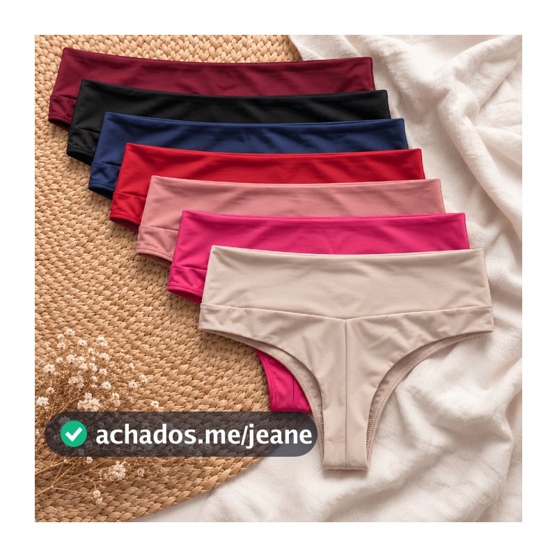 Kit 3 Calcinha Modeladora Cós Alto Fio Duplo NÃO MARCA PROMOÇÃO