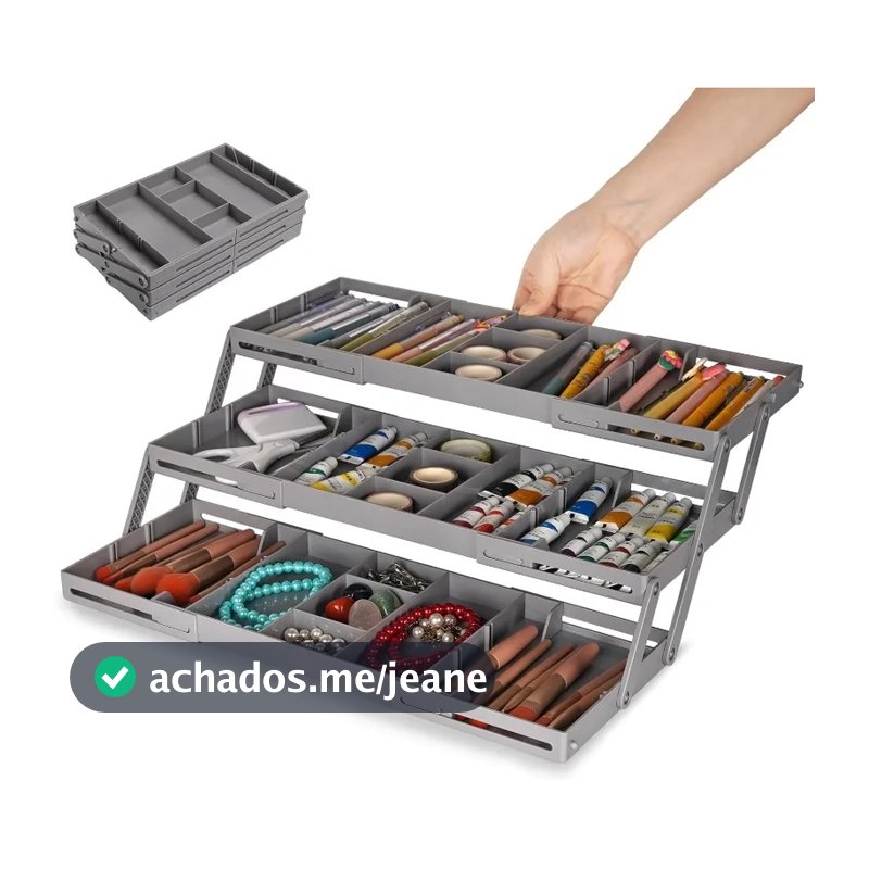 Organizador De Gaveta Multinível Inteligente Expansível Ajustável De Mesa De Banheiro