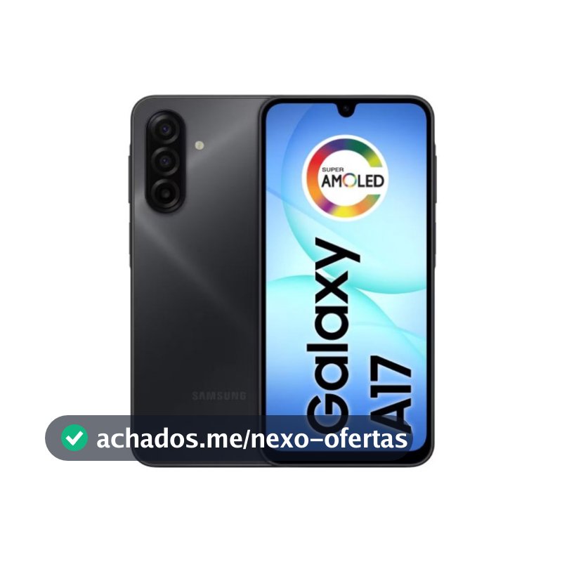 Celular Galaxy A17 4G Tela 6.7 128GB Super AMOLED Câmera Tripla 50MP Samsung