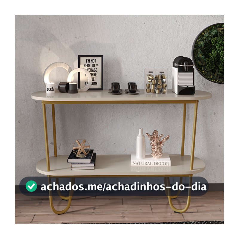 Aparador Requinte Pés de Aço Tubular 120 cm