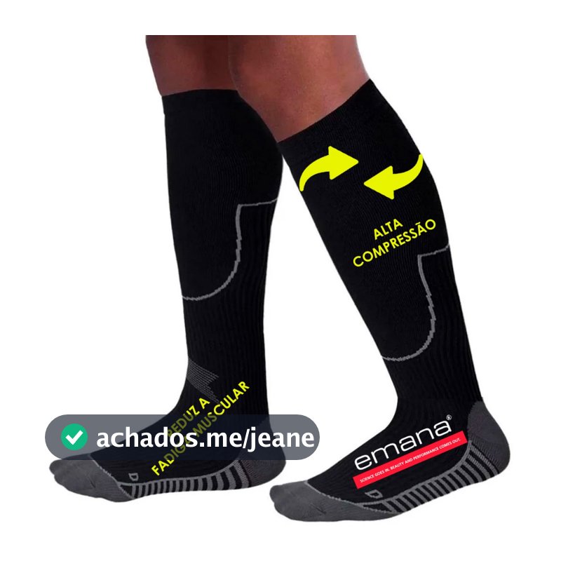 Meia 3/4 Lupo Alta Compressão Cano Longo Running Fitness Corrida Esportiva Unissex Original