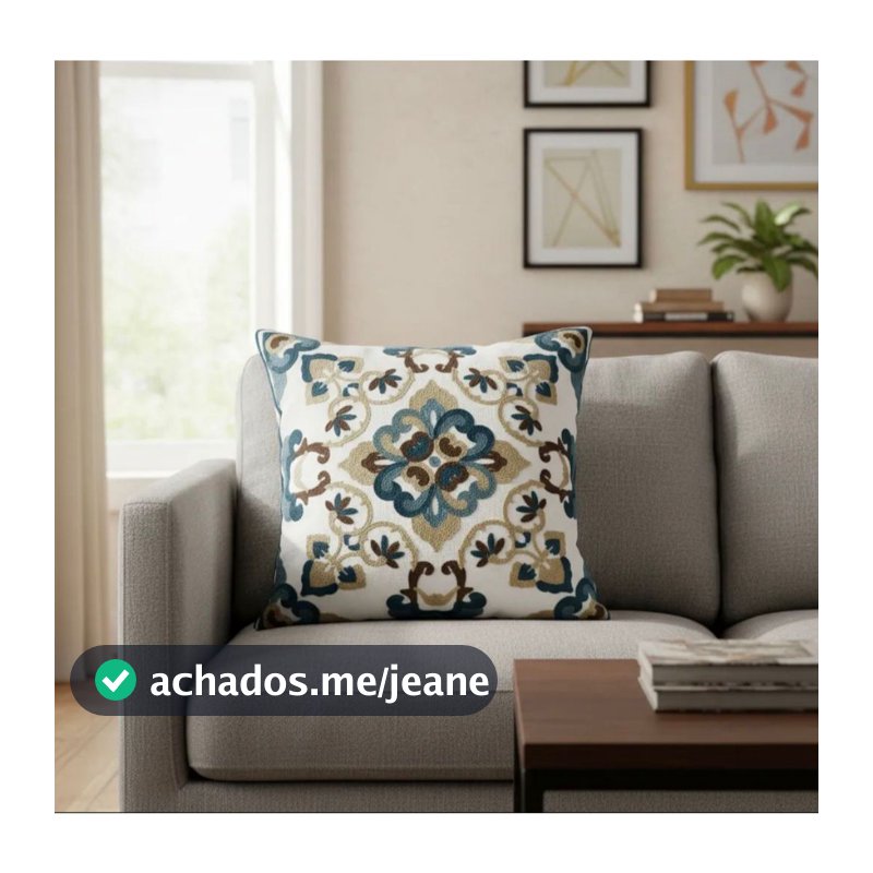 Capas de Almofada 43 x 43 cm | Fronhas - Bordado, Decorativo para Sofá e Cama Bordado Floral