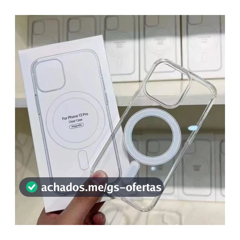 Capa Capinha Magnética Space Transparente Anti Impacto TPU Case Apple IPhone 11 12 13 14 15 16 17 Pro Max 17 Air 7 8 XR