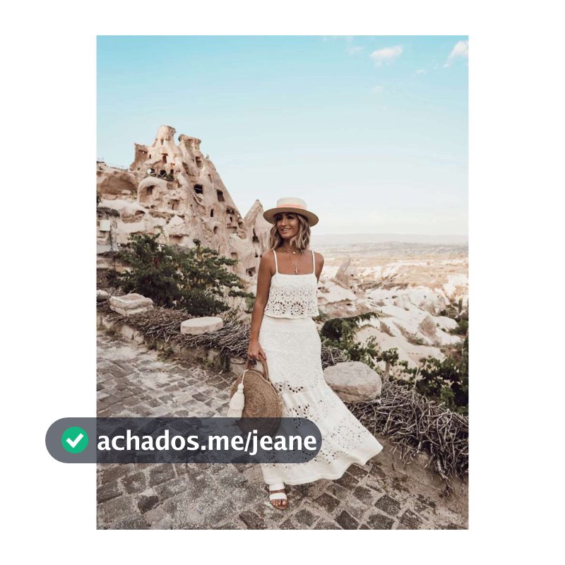 Conjunto Resort em Tricot Cropped Rendado e Saia Longa com Transparência Sofisticada Feminino Verão Elegante