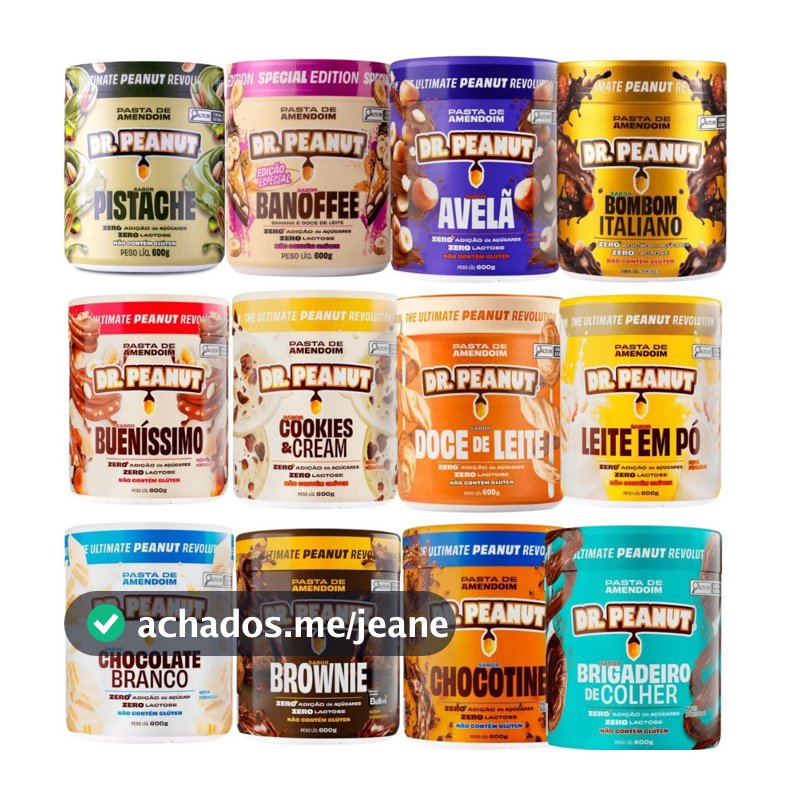 Pasta de Amendoim Dr Peanut Novos Sabores com Whey Gourmet 600g Deliciosa Nutritiva