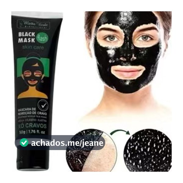 Máscara Facial Black Mask Verde Matte Limpeza Profunda e Pele Renovada Cravo