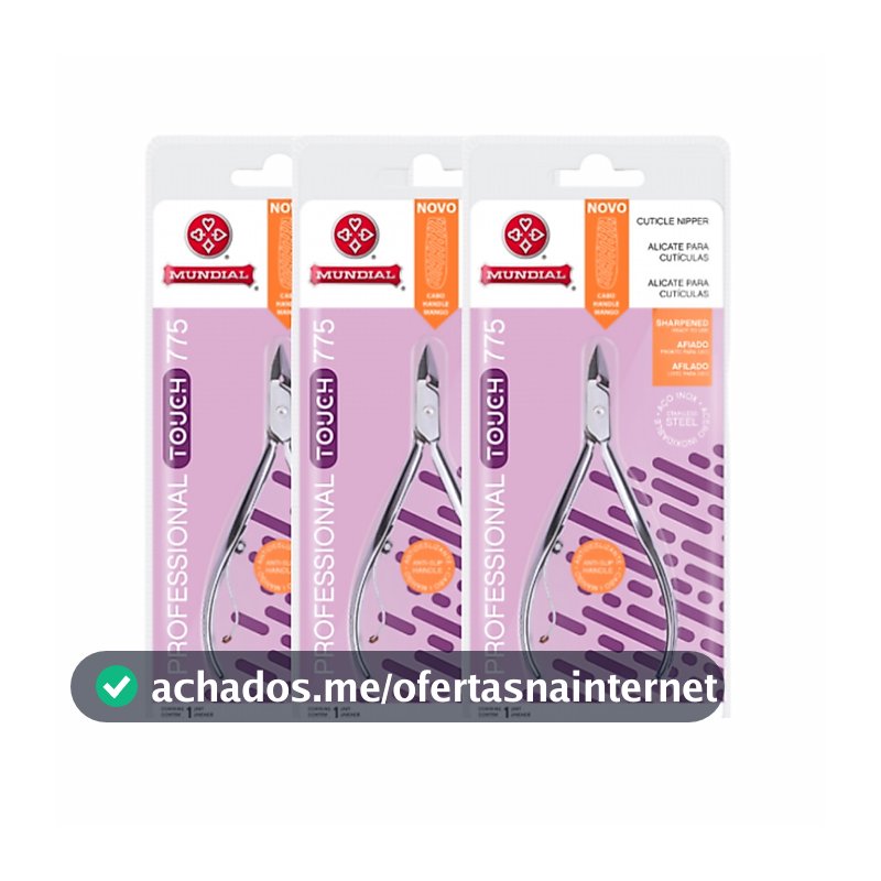 KIT 3 ALICATES CUTÍCULA 775 PROFESSIONAL TOUCH INOX