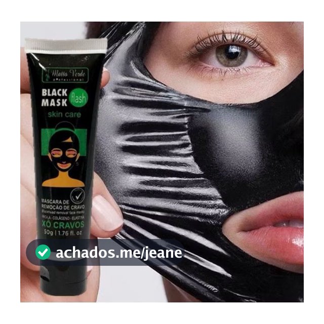 Mascara Preta Matto Verde Removedora de Cravos Skin Care  Black Mask