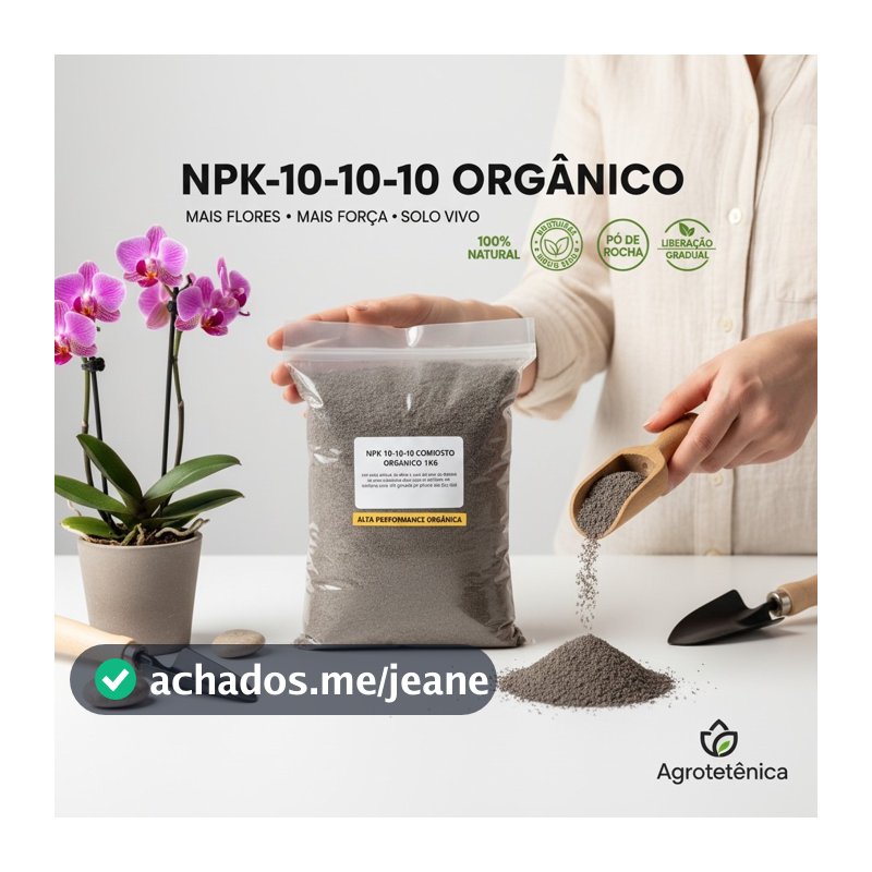 Adubo Npk 10-10-10 Orgânico EM PO de rocha /flores, rosa do deserto, plantas, frutas