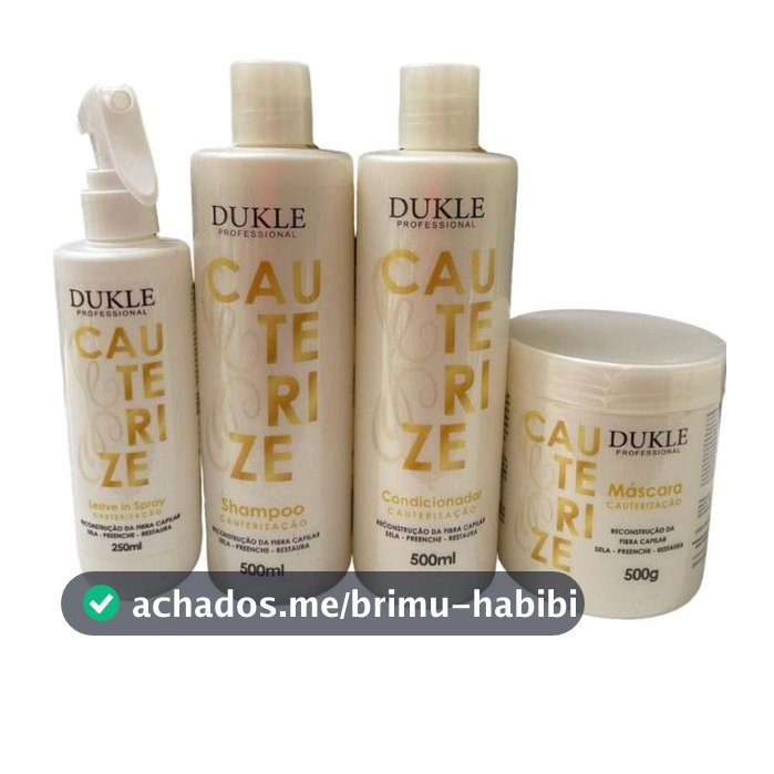 Kit Cauterização 4 Passos Dukle Profissional Reconstrução e Restauração Capilar