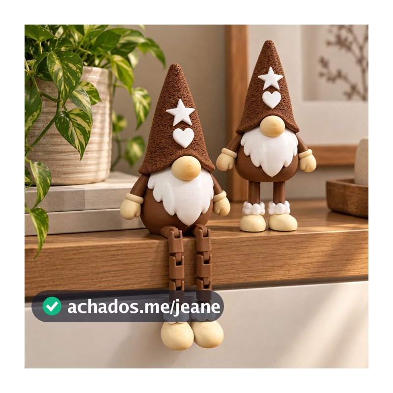 Gnomo de Natal Decorativo - Enfeite - Natalino para Mesa Estante e Aparador
