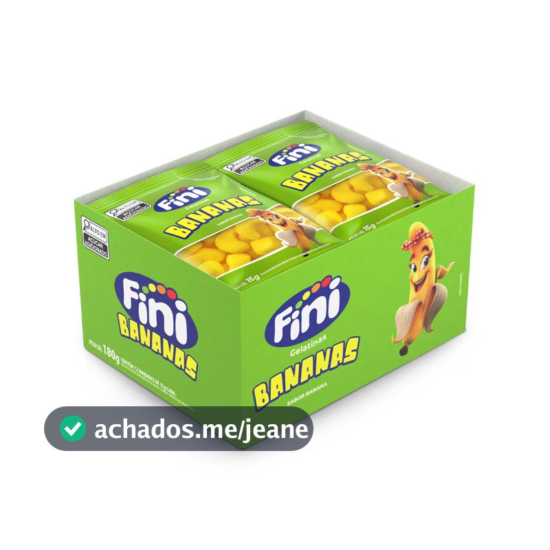 Mini Bananas com 12x15g cada - Fini