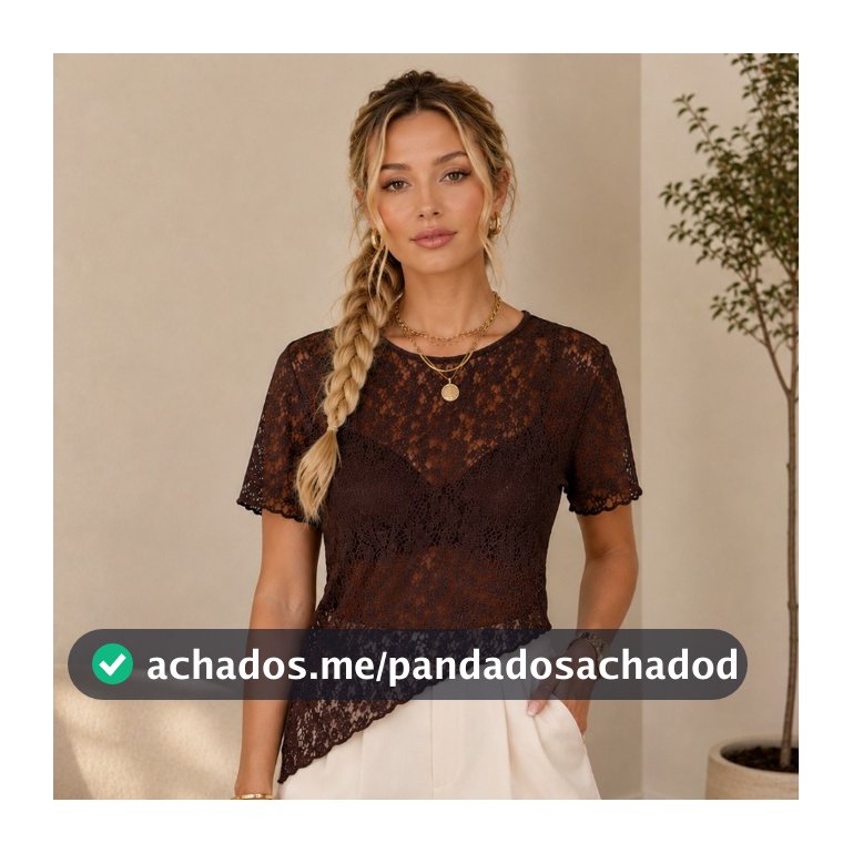 Blusa Feminina Assimétrica Toda De Renda Elegante E Casual Chique Classico Envio Imediato