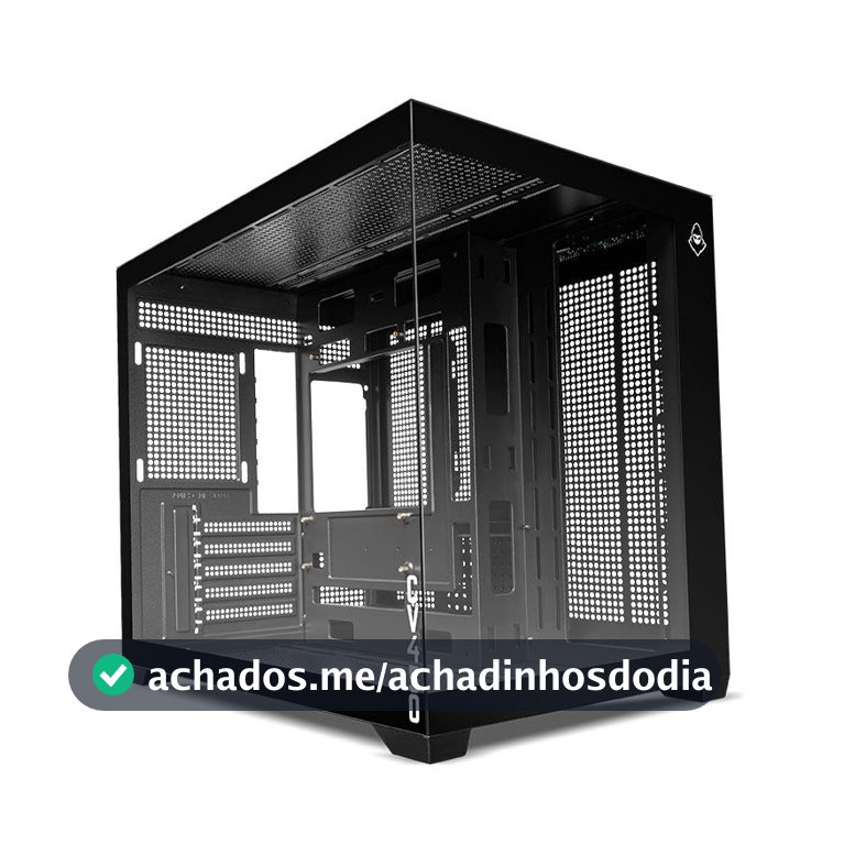Gabinete Gamer Mancer CV450, Mini-Tower, Lateral de Vidro, Preto, MCR-CV450-BK