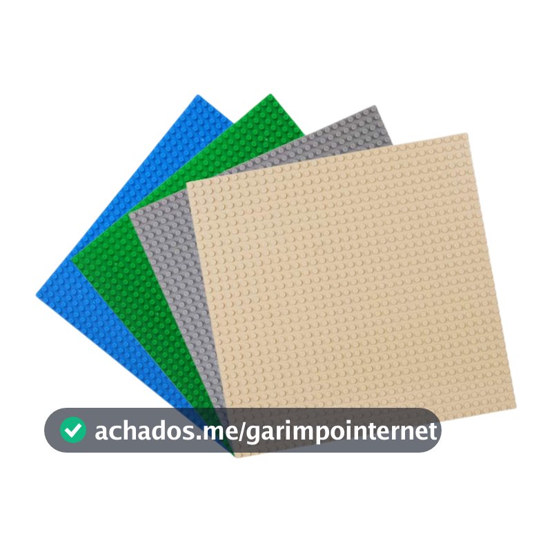 Base Blocos de Montar Peças Placa Clássica 32x32 Pontos Construção Brinquedo Verde Cinza Azul Beje
