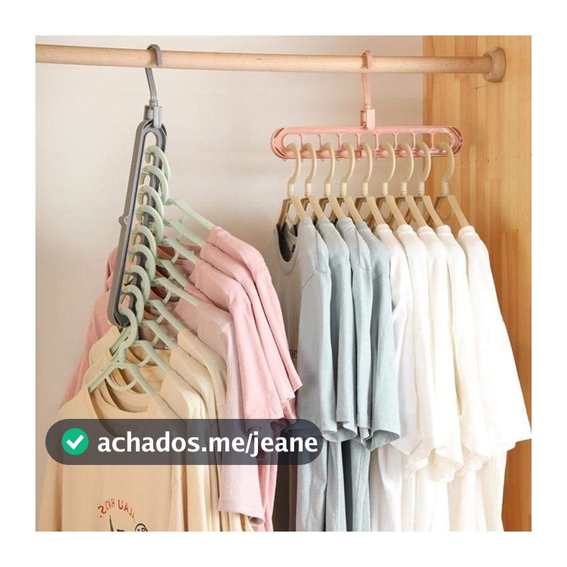 Cabide Mágico Organizador 9 Furos MultiDobrável